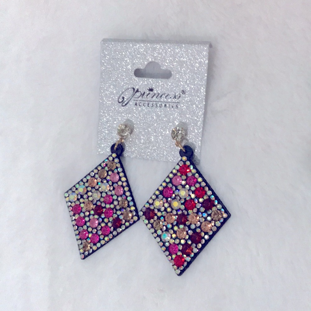 Bedazzled Earrings By Princess Accessories